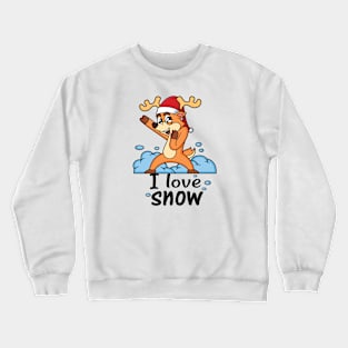 Christmas quotes with fox design Crewneck Sweatshirt